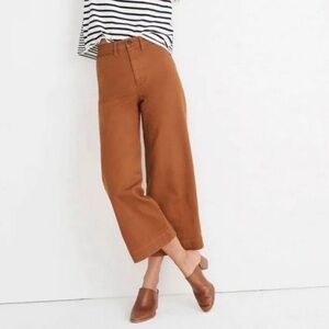 Madewell Tan Wide-Leg Jeans
